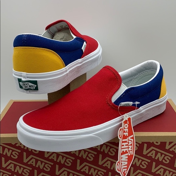 •VANS CLASSIC SLIP ON VANS YACHT CLUB red/blue MENS• - Picture 15 of 16